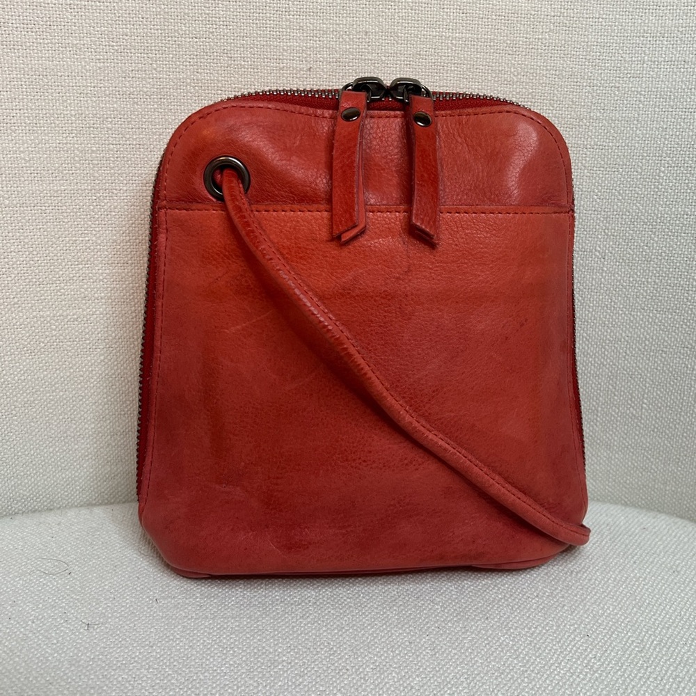latico Red Leather Crossbody Bag
